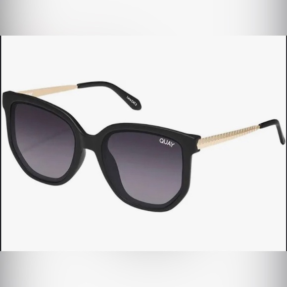 Quay coffee run‎ matte black smoke lens unisex oversized sunglasses new - Picture 1 of 15